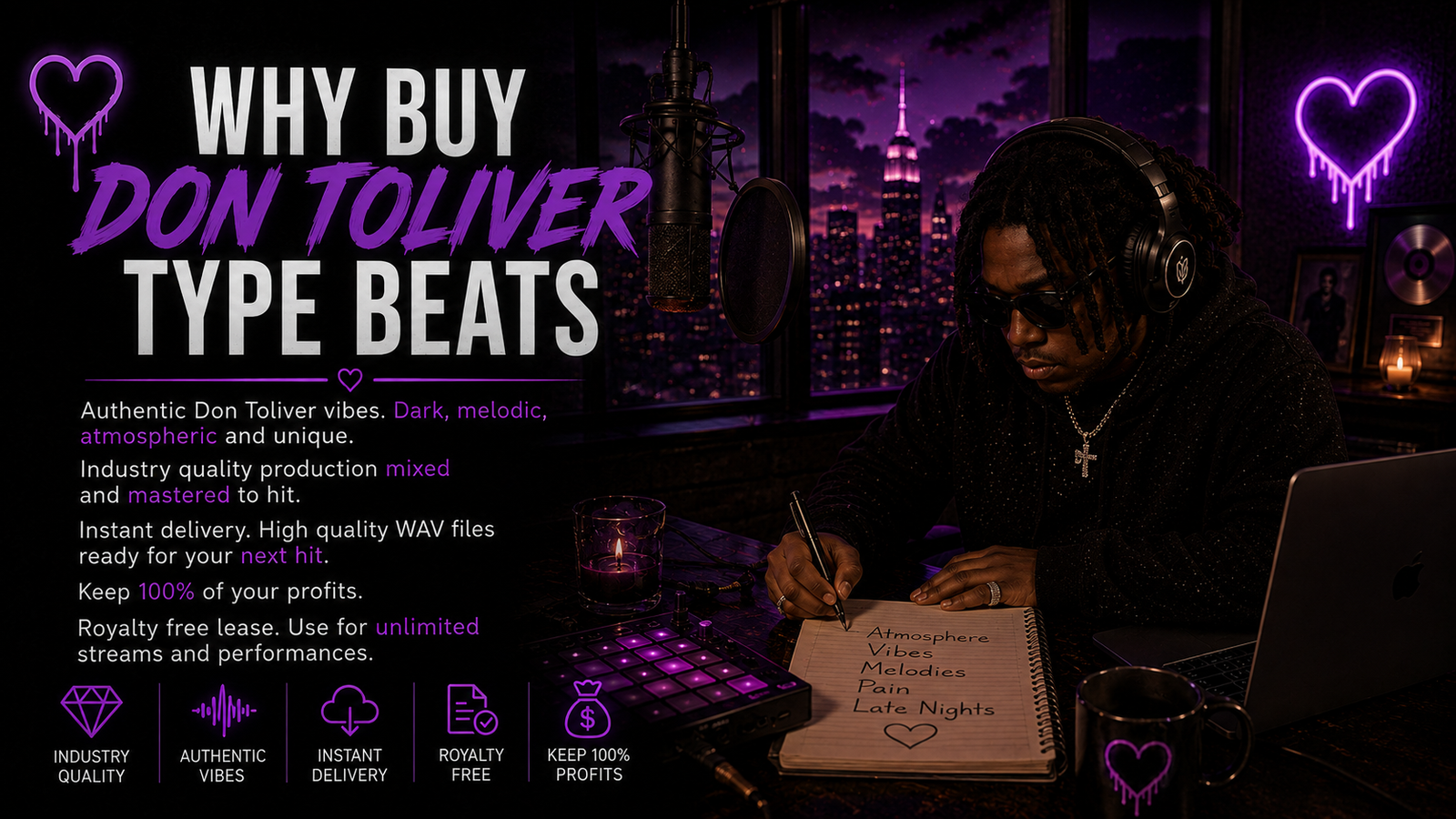 SHOP DON TOLIVER TYPE BEATS FOR SALE